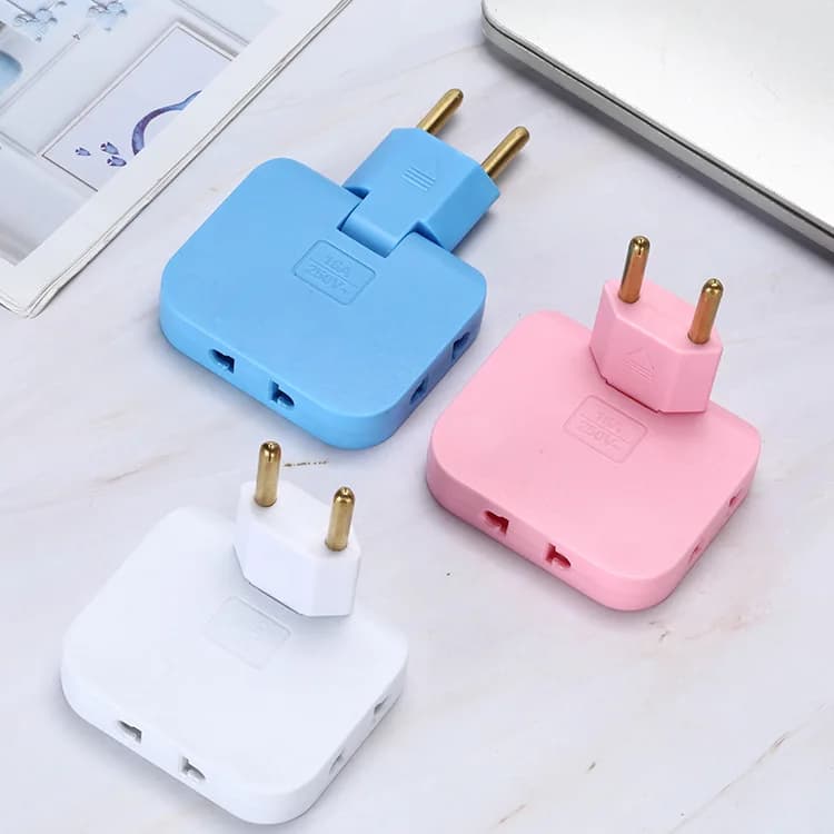 Spina ue convertitore presa girevole a 180 gradi 3 in 1 spina di prolunga usa prese adattatore presa Wireless Mini Slim Multi-Plug