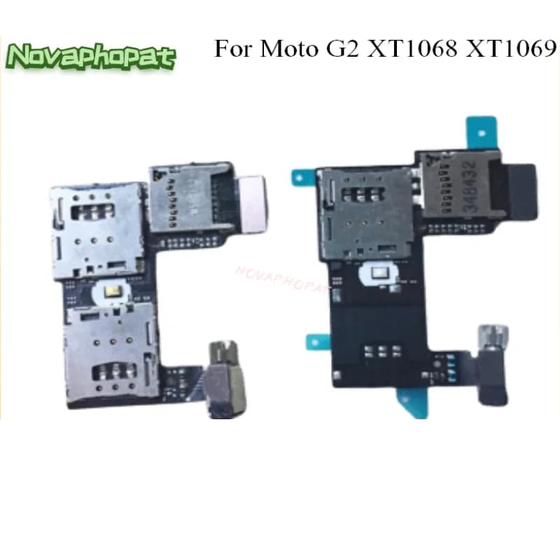 Lettore di schede SIM per Motorola MOTO G2 G+1 2014 XT1063 XT1068, slot SIM, adattatore interno per scheda di memoria con cavo flessibile