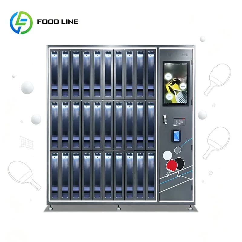 Ping Pong Paddle Vending Machine Table Tennis Ball Smart Locker Touchscreen Multi Payment Kiosk Customized