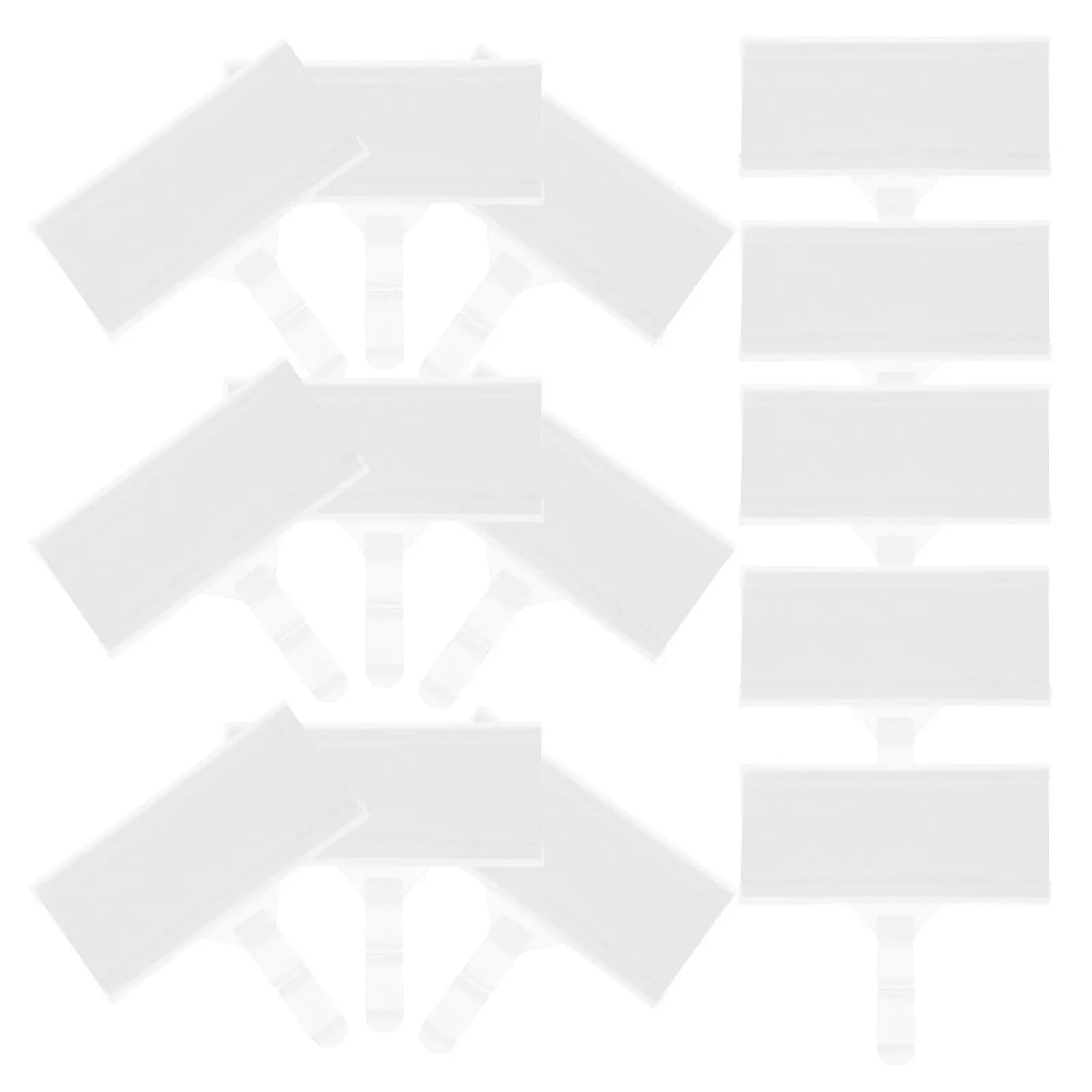 20 Pezzi Portaetichette in Plastica con Gancio per Scaffali a Filo, Design per Supermercati e Negozi al Dettaglio, 51x35mm, Robusti e Impermeabili