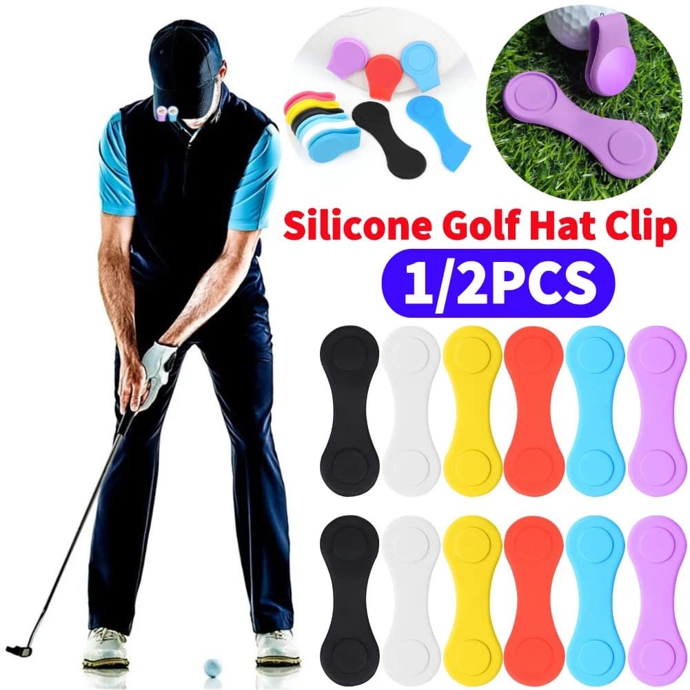 Clip per Cappello da Golf in Silicone con Supporto per Marcatore di Pallina e Calibrazione Magnetica