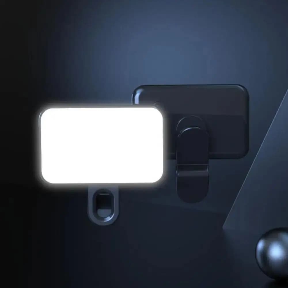 Rechargeable Selfie Fill Light 3 Modes Adjustable Brightness Ring Light Mini Pocket Video Conference Lighting Laptop Use