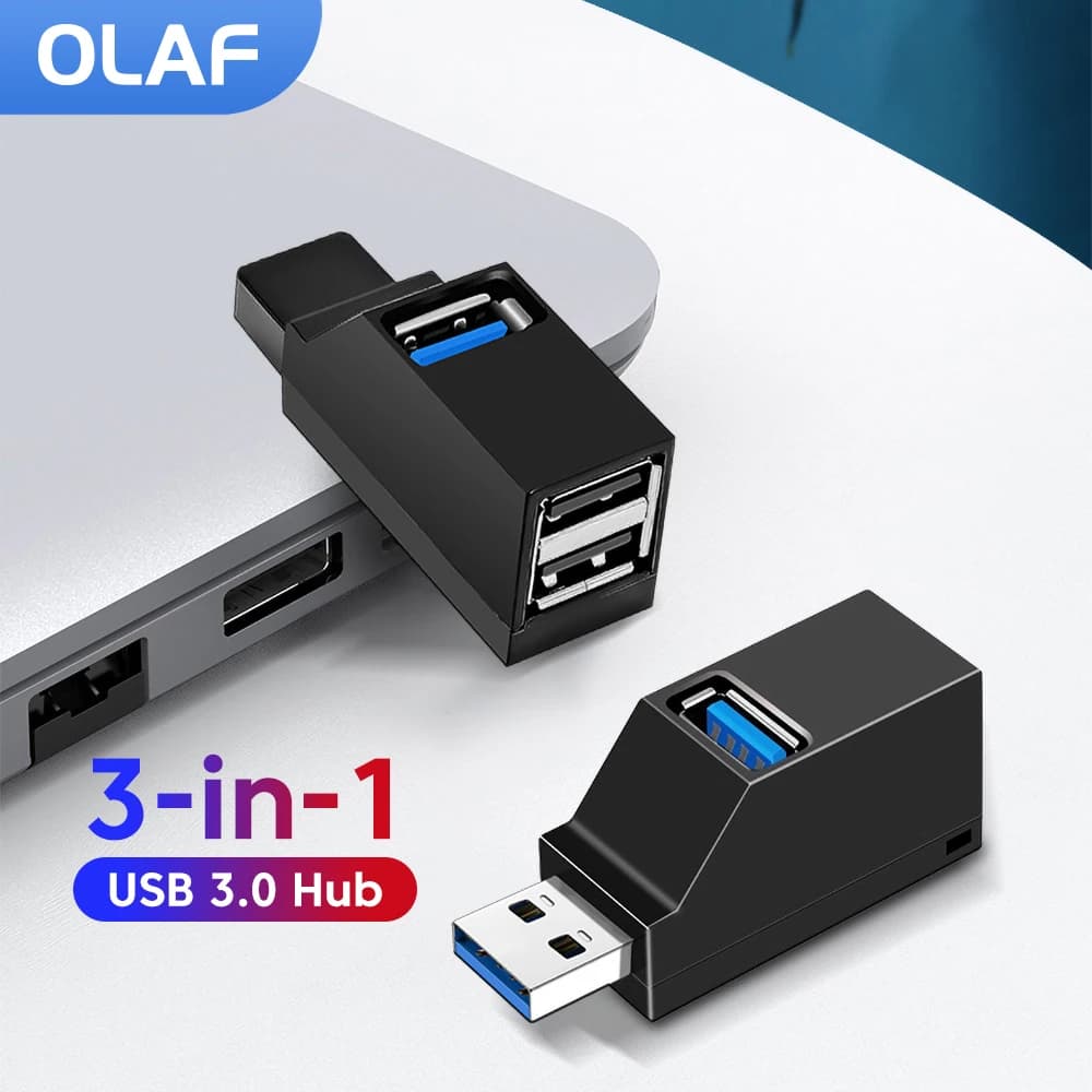 USB 3.0 2.0 HUB Adapter Mini Splitter Extender 3 Ports Hub Type C High Speed For PC Laptop USB Disk Docking USB Hub Converter