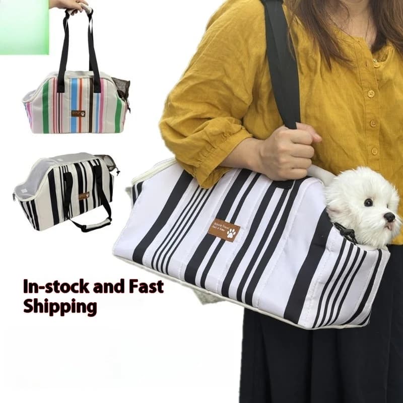 Zaino portatile per gatti per gite Comoda borsa a tracolla per trasportino per animali domestici Borsa per cani in rete ariosa Design in nylon resistente