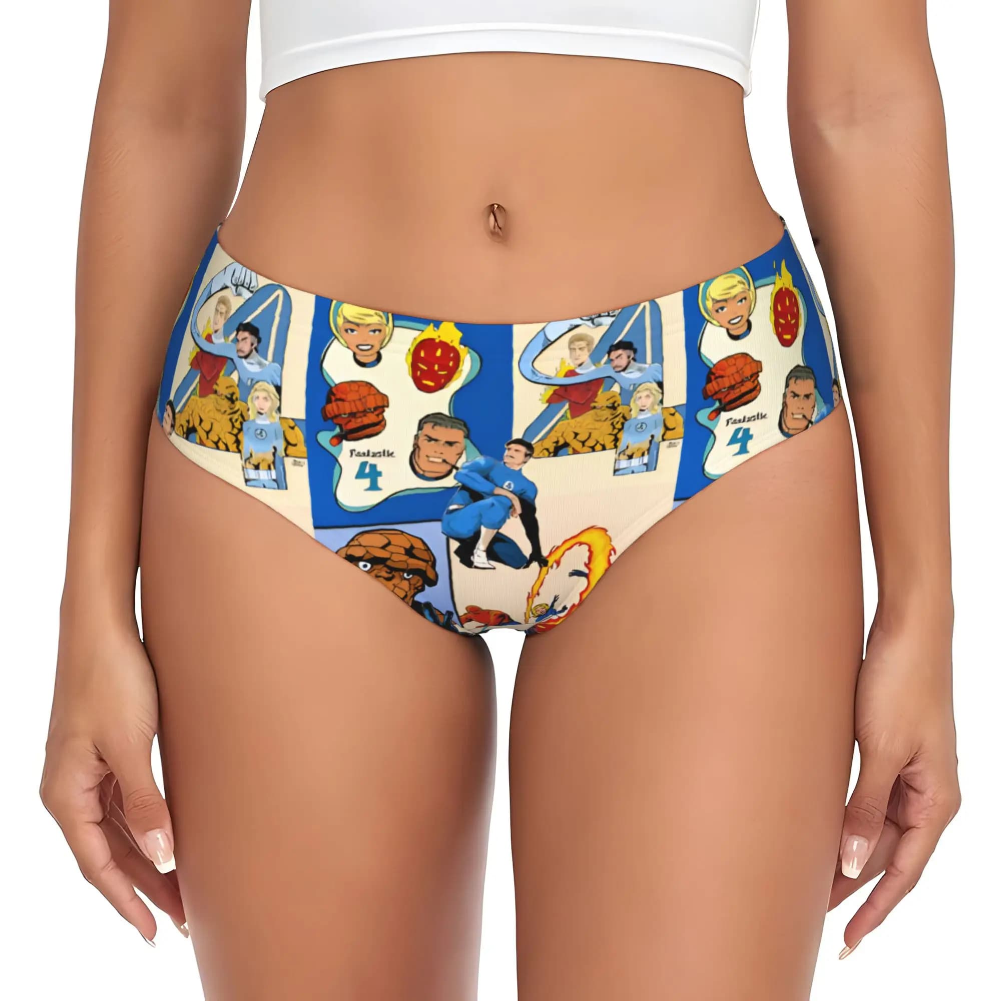 Slip Personalizzati F-Fantastic Four per Donna, Biancheria Intima Confortevole