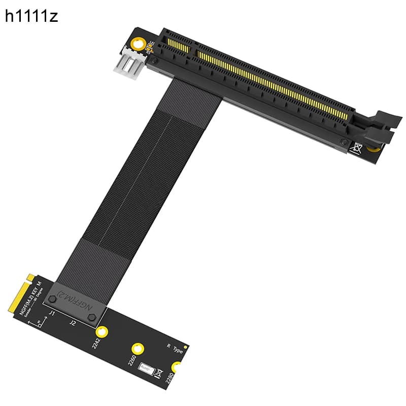 Adattatore M.2 NVME a PCIE X16 Cavo di prolunga video grafico PCI Express 3.0 Cavo riser chiave da 16X a M per SSD NVME 2242/2260/2280