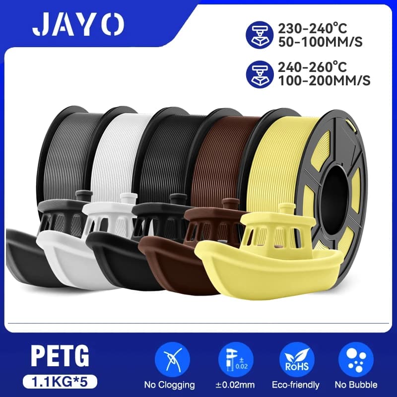 3D JAYO PETG filament petg jayo without bubble design plus accessories for 3D printer 1,1 kg/roll