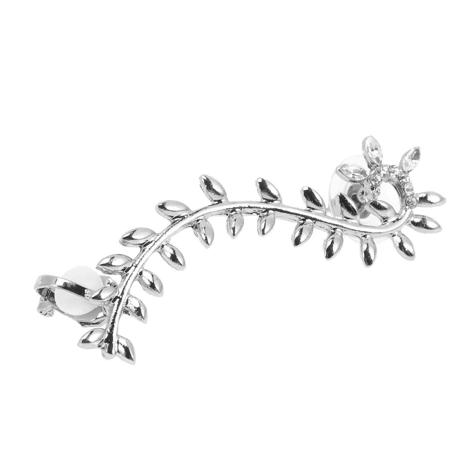 Orecchini a Clip a Forma di Foglia per Donne, Senza Piercing, Eleganti, Accessorio Moda Brillante, Regalo per Fidanzata, Mamma, Figlia