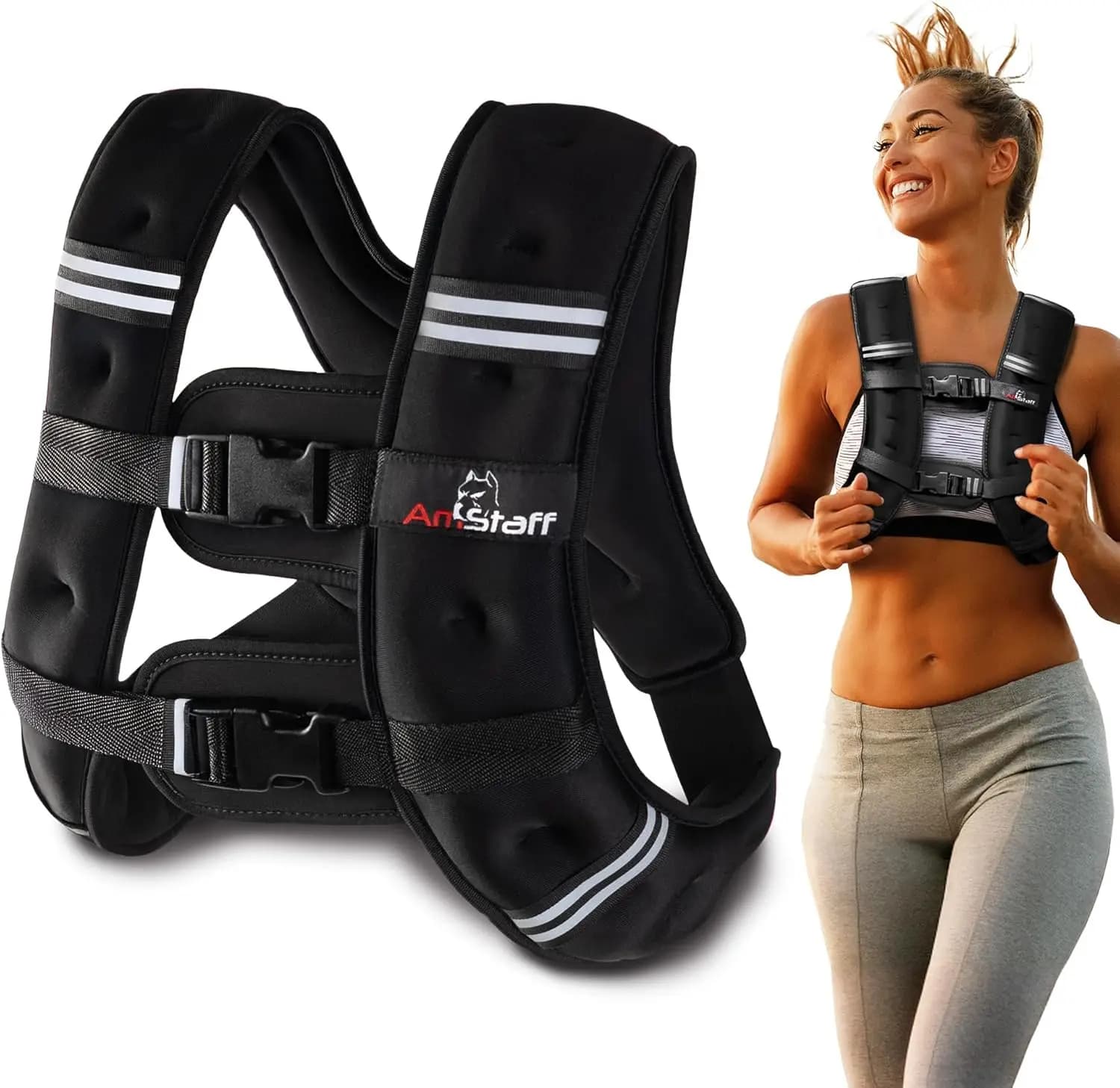 Zavorrato waistband for Race and Strength Training, with Reflective Strip for Open Training, 6 to 30 lbs Options