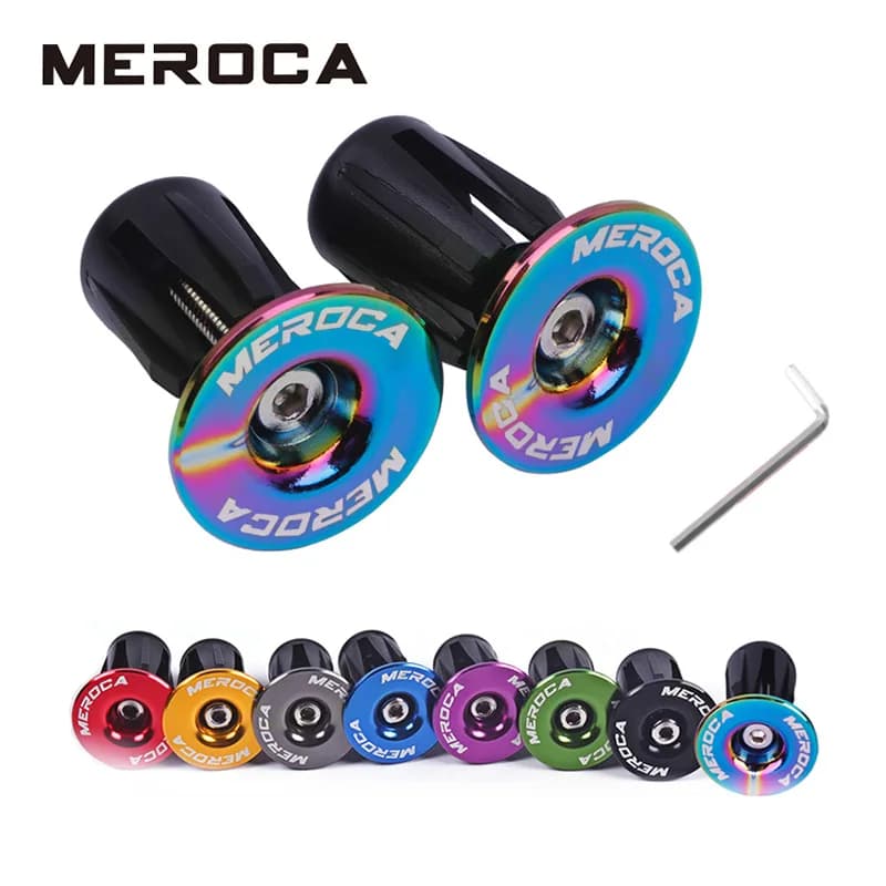 1 pair of handlebars for mountain bikes Terminal plugs for handlebars in aluminium alloy BMX MTB Bicycle handlebars Bicycle accessories