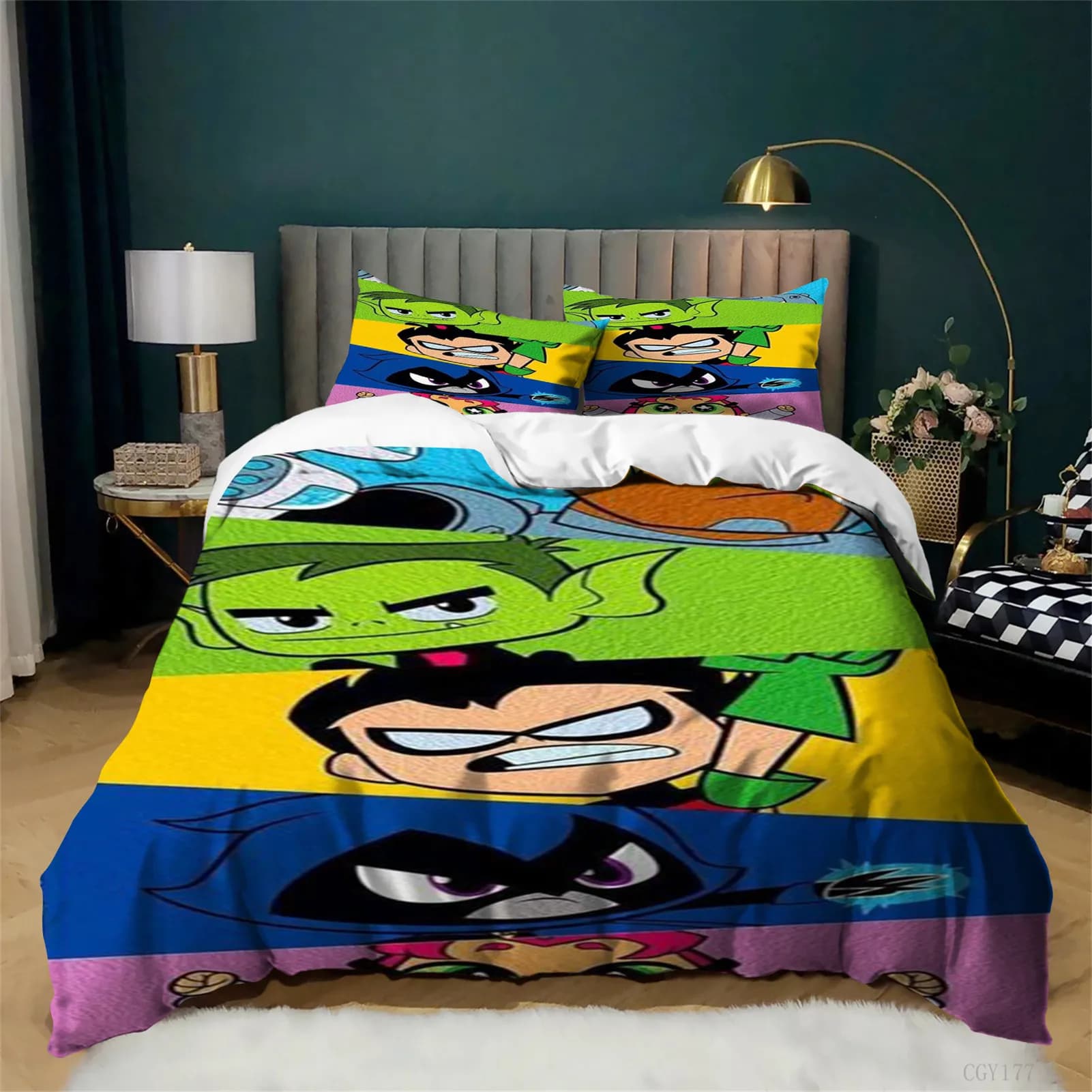 Teen Titans Go, 3 Pieces, for All Seasons, Lightweight Cover with Zipper Closure