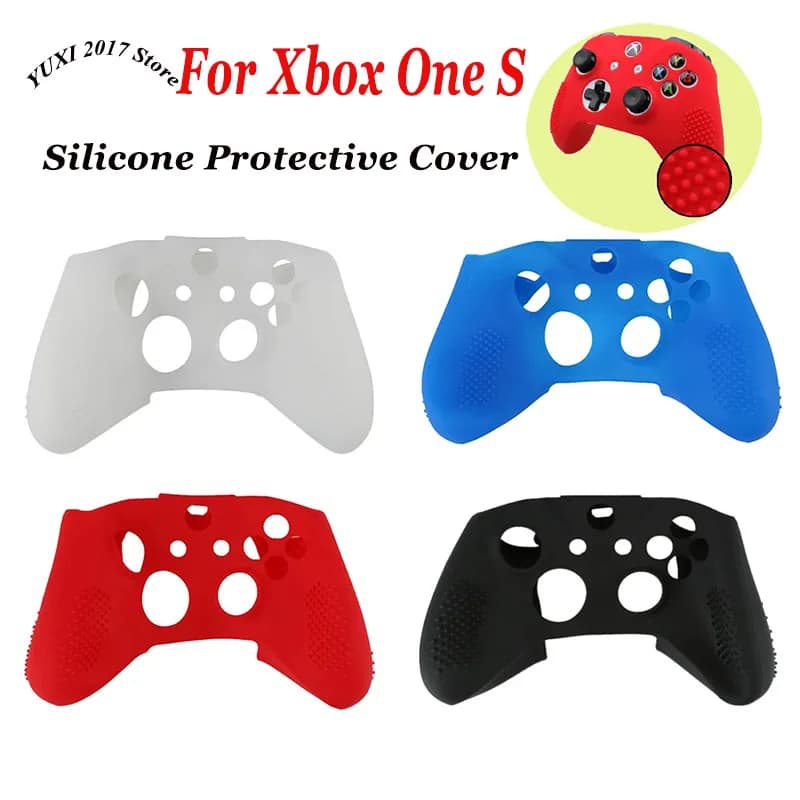 1/2PCS Maniglia di gioco Custodia protettiva in silicone morbido per controller Xbox OneS con accessori per joystick con custodia protettiva in gel perni