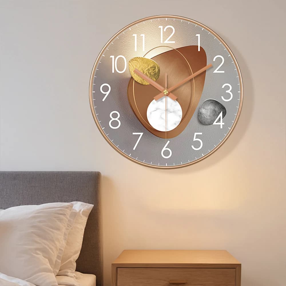 Modern and Simple Wall Clock Lights & Shadows Living Room Bathroom Fashion Art Wall Clock Light Nordic Luxury Decoration