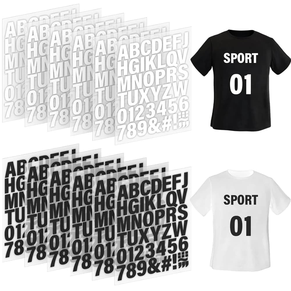 4 fogli di lettere termoadesive lettere in vinile a trasferimento termico con alfabeti in PU AZ adesivo per abbigliamento in tessuto T-shirt stampa fai da te Craf