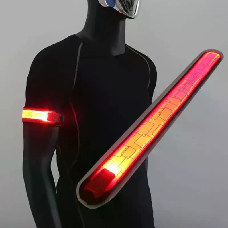 Rechargeable LED Light Band Safety Arm Belt for Outdoor Sports Safety Pole Night Cycling Race Warning Arm Belt