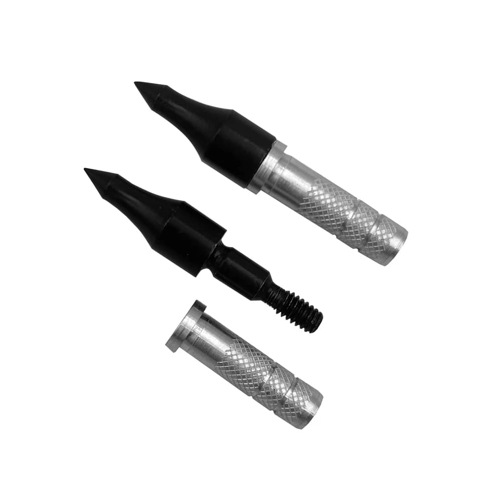 12 pezzi punte di freccia ID6.2mm 100 grani + inserto adattatore in alluminio punta di freccia bersaglio tiro con l'arco testa di freccia accessorio per freccia