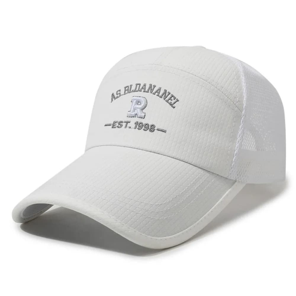 Letter Embroidery Mesh Trucker Hat Sun Protection Adjustable Quick Dry Sun Hat Sweat Wicking Curved Brim Breathable Baseball Cap