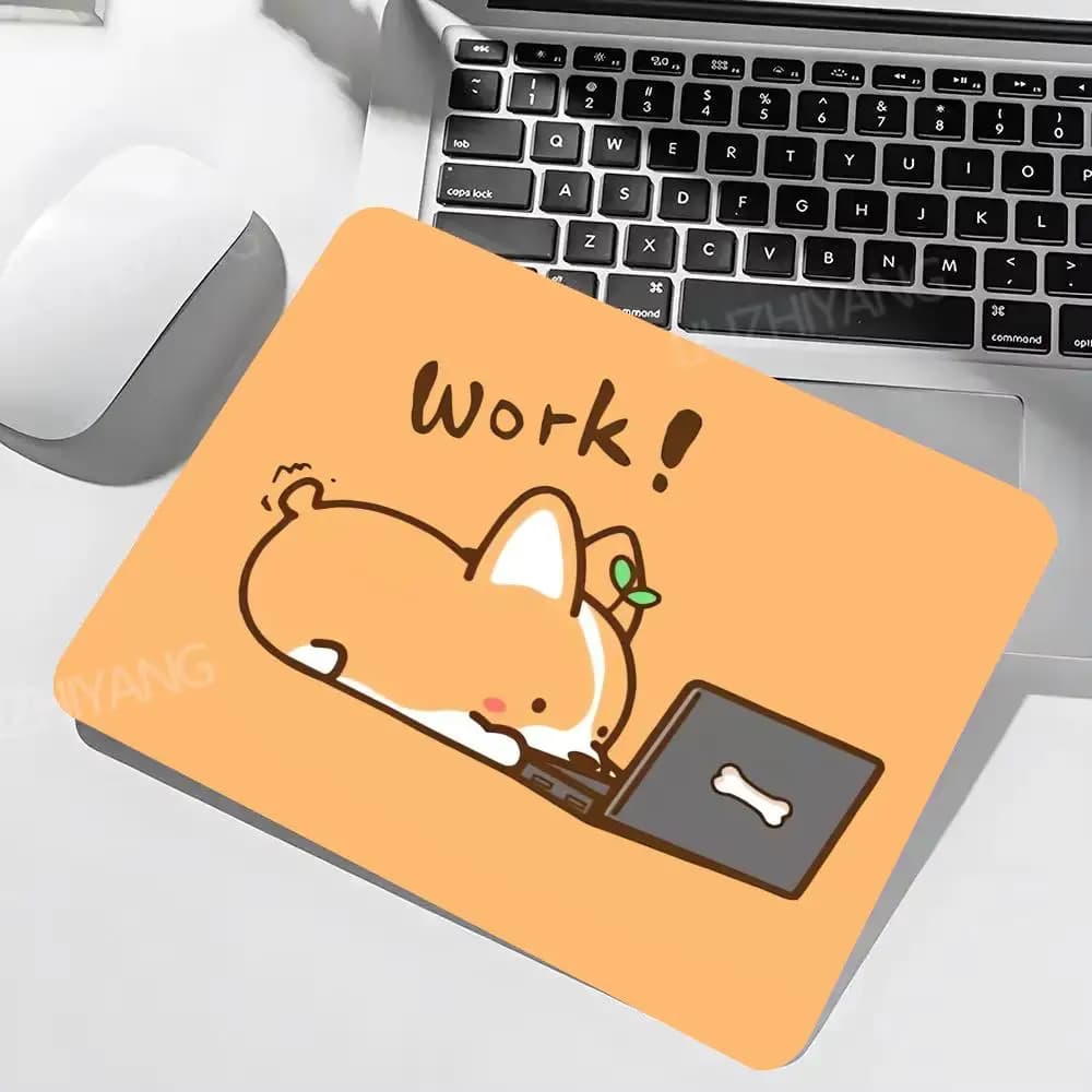 Tappetino per mouse carino da gioco Piccolo corgi Shiba inu Accessori per PC Tappetino per mouse Tappetino per mouse Tappetini per tastiera per giocatori Anime Mause Pad Laptop Kawaii