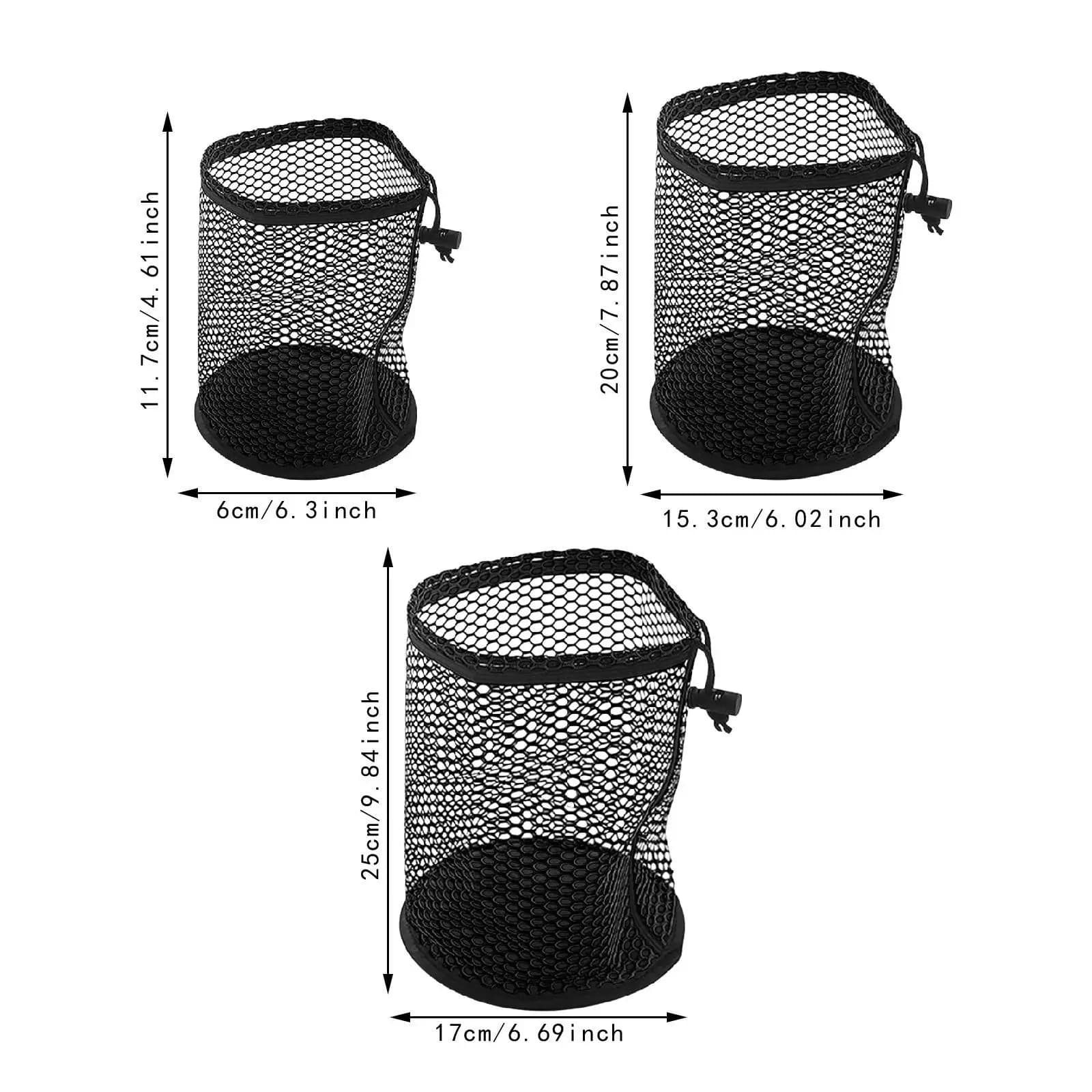 3x Borsa porta palline da golf, sacchetto organizer per attrezzatura sportiva, per immersioni e doccia