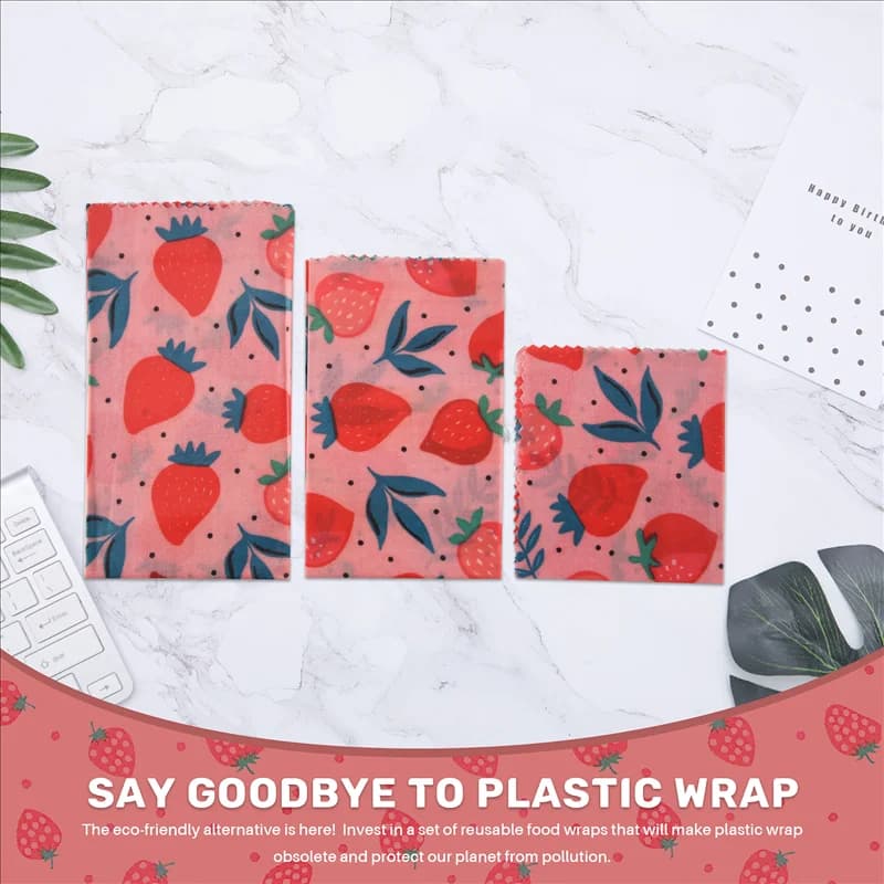 AT44-1Set Riutilizzabile Cera D'api Panno Wrap Cibo Borsa Fresca Coperchio Jungle Party Api Cera Wrap Per Sandwich Formaggio