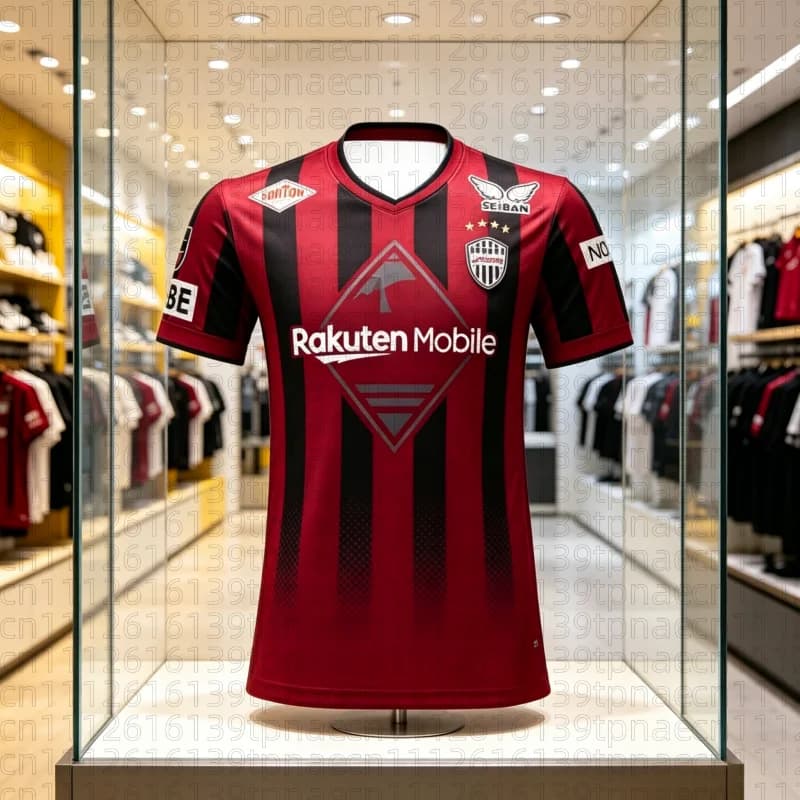 Maglia da Calcio Vissel Kobe 2026 Nuova Collezione - T-Shirt Uomo per Tifosi, Asciugatura Rapida e Traspirante, Abbigliamento Sportivo per Famiglia e Bambini