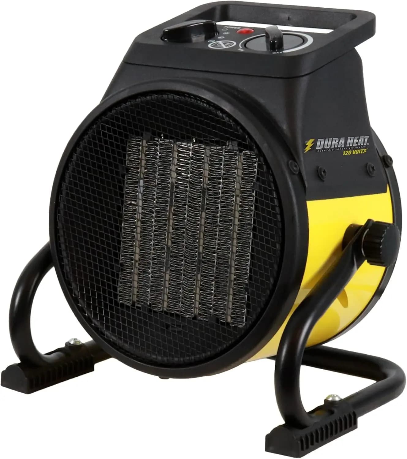 Stufa elettrica ad aria forzata con base girevole, 5.120 BTU, gialla - Riscaldamento portatile efficiente