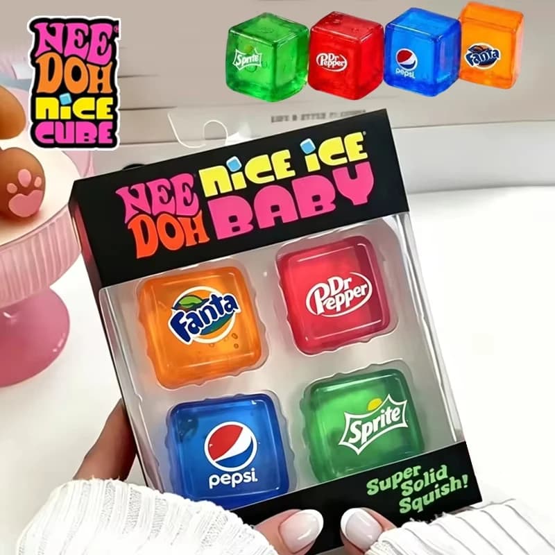 NEEDOH Mini Nice Ice Cube Sensory Toys Squishy Stress Relief Slow Rebound Fidget Toys Anti-Anxiety Toys Gifts For Kids Adults