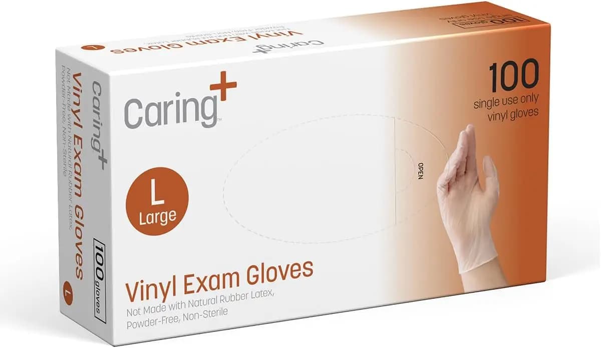 Guanti in Vinile Senza Polvere, Senza Lattice, per Uso Medico e Preparazione Alimenti