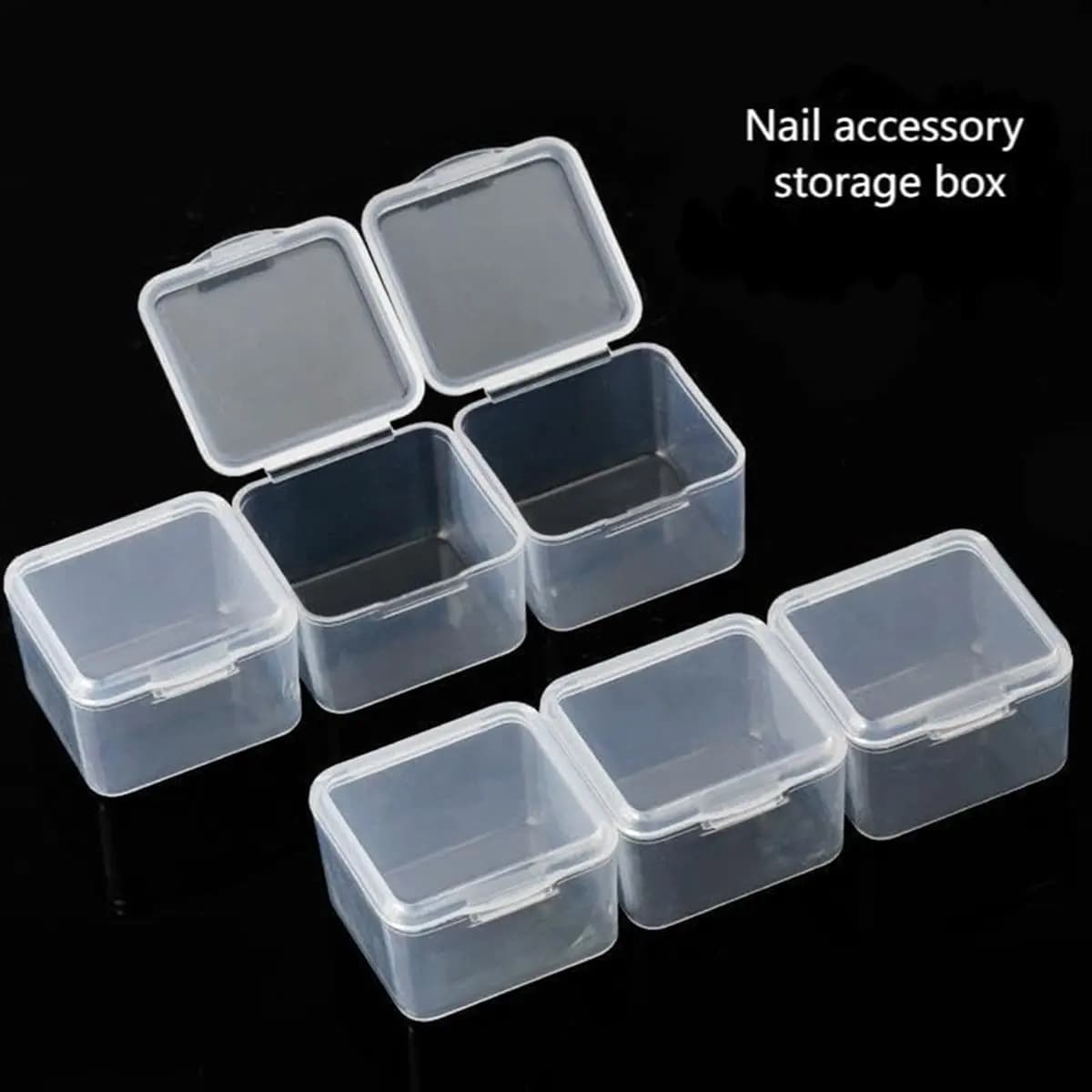 Scatola porta perline AT16, Scatola porta accessori per unghie, 30 mini scatole portaoggetti, Utilizzabile per la conservazione di perline, Conservazione di unghie per nail art