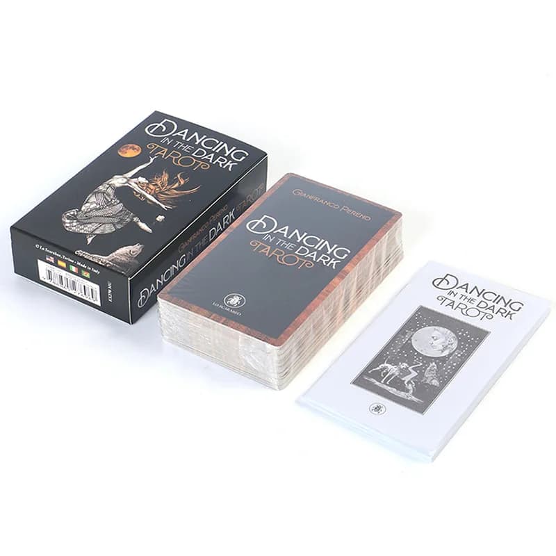 Nuove carte dei tarocchi danzanti al buio 12x7 cm 78 carte Oracle Deck inglese con gioco d'imbarco guida