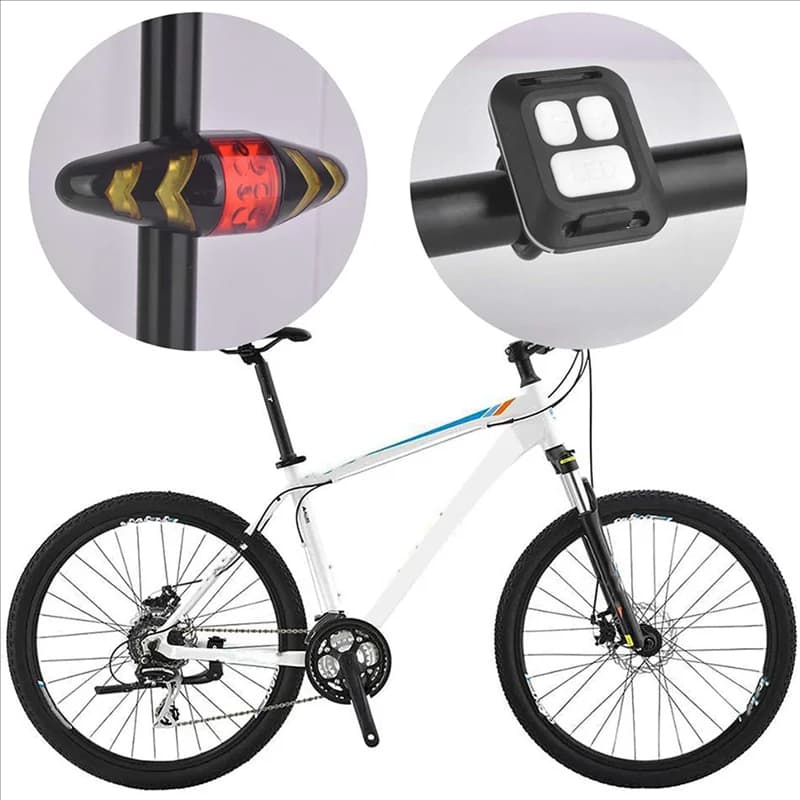 【Hot Cake】 Fanale posteriore per bici 3X con indicatori di direzione, luci posteriori per freni per bici a LED ultra luminose ricaricabili tramite USB per bici