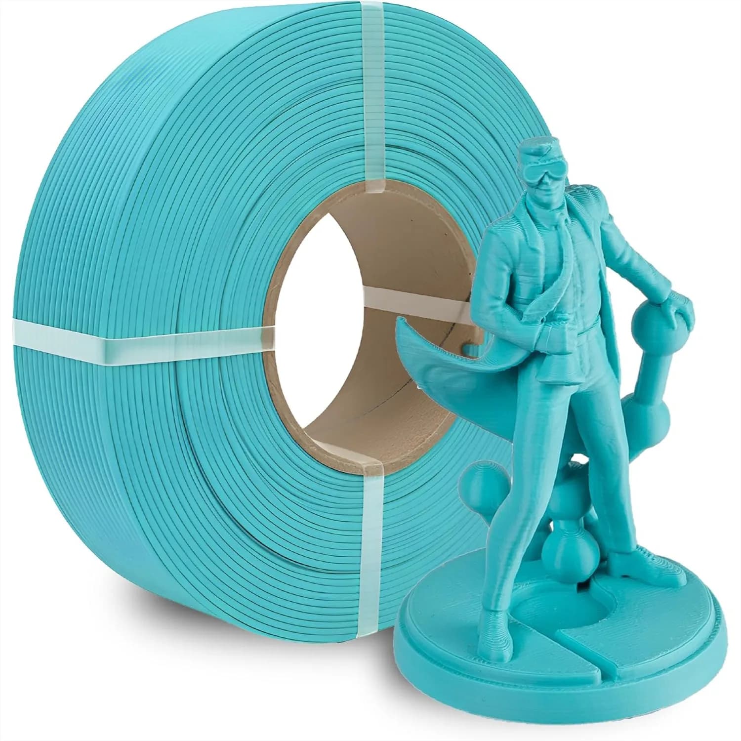 Filamento PLA Opaco Teal Artico per Stampa 3D, Ricarica 1.75mm 1kg, Design a Basso Consumo per Stampanti FDM, Senza Grovigli, Colori Vibranti