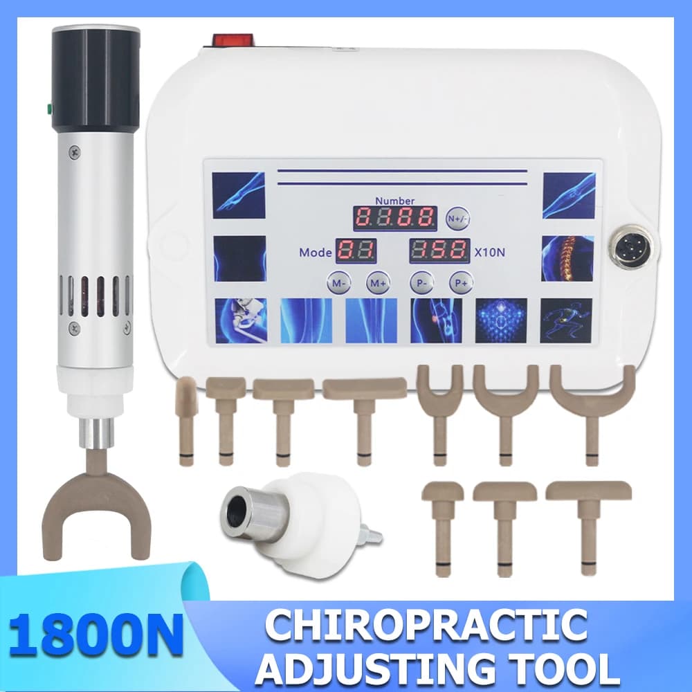 Electric Tool for Chiropractic 1800N, Intensive Therapy, Chiropractic Correction Gun for Vertebral Column, Pain Reduction Massage