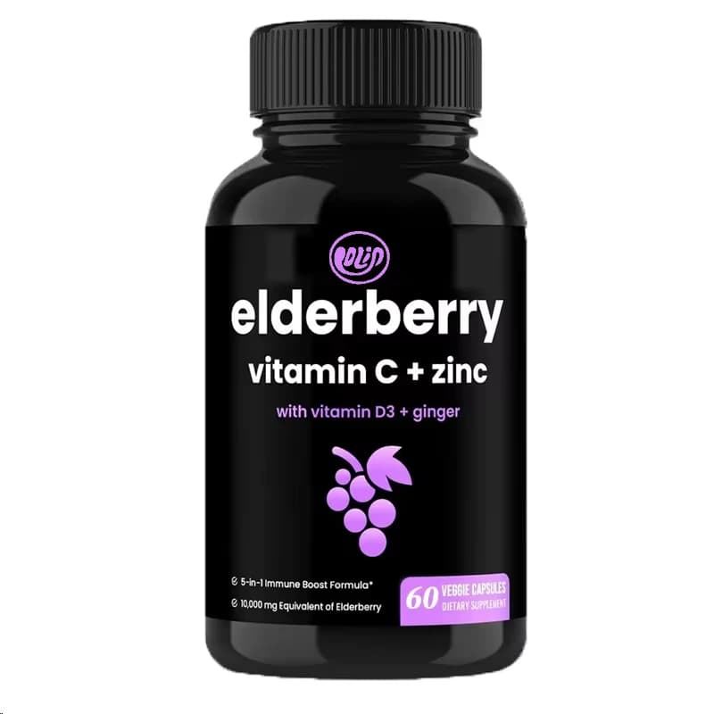 Supplement to Sambuco Zinco Vitamin C with Vitamin D3 5000 UI and Zenzero 5 in 1 Antioxidant Support Immuno 60 Capsules