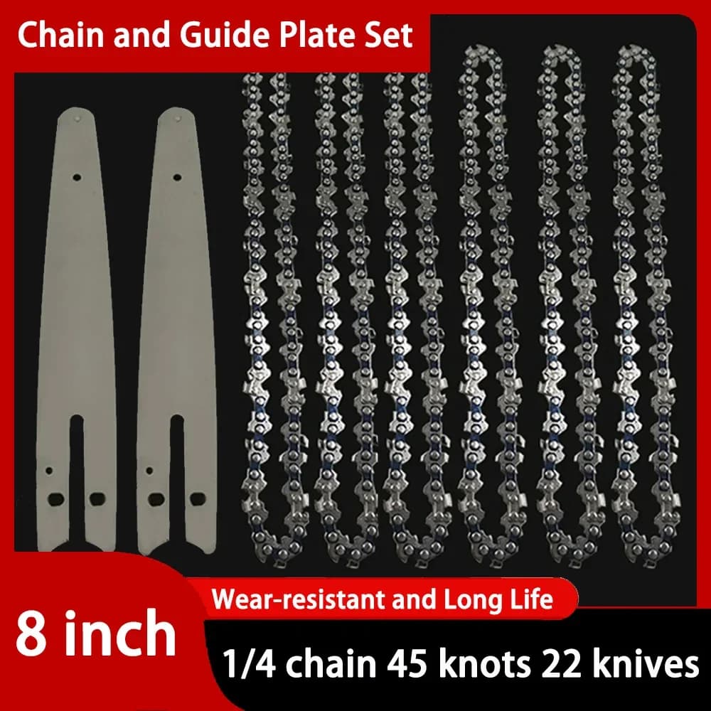 Motoseghe da 8 pollici per il taglio del legno 1/4 "45 Drive Link Mini catene per motosega in acciaio motoseghe elettriche accessori catene di ricambio