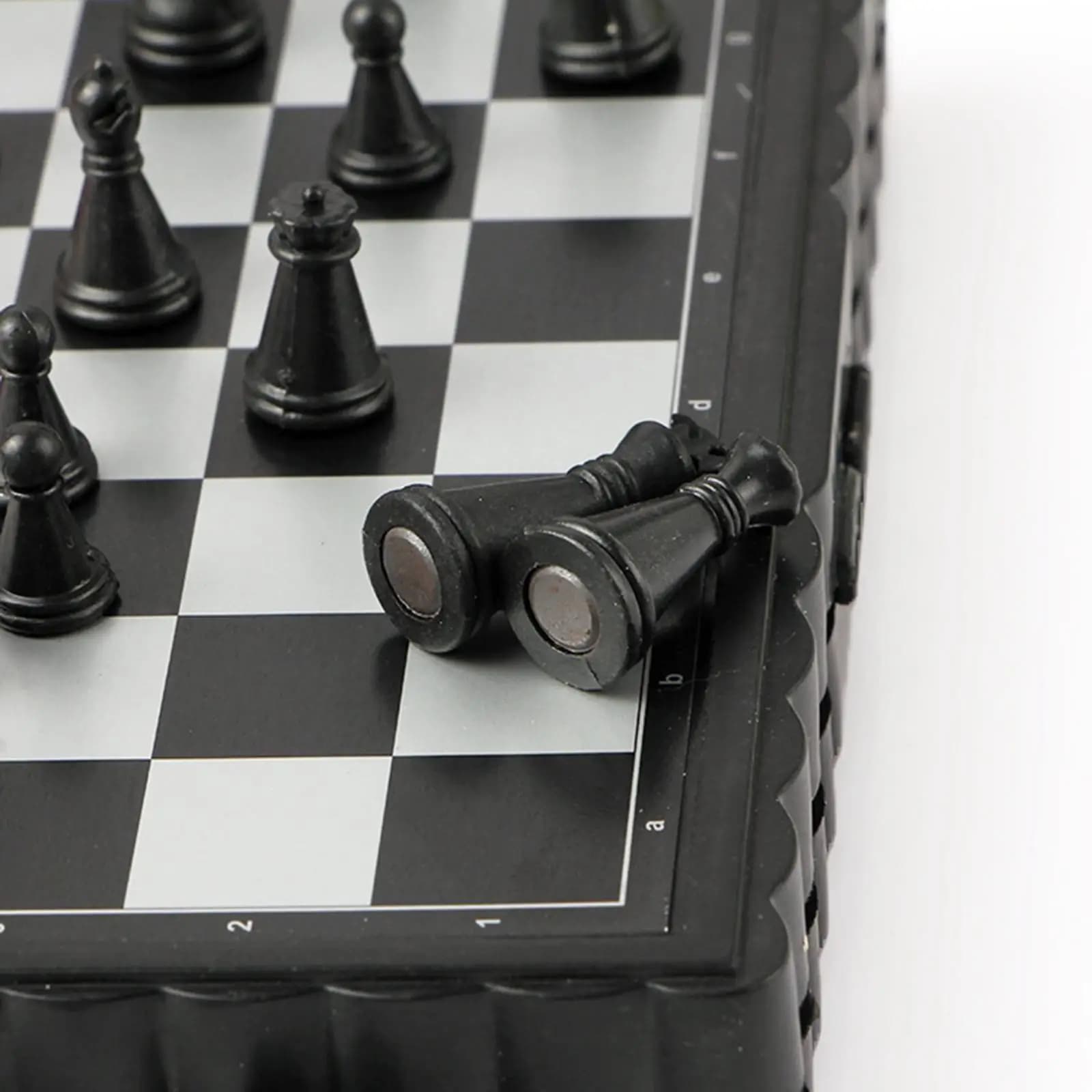 Educational Travel Chess Mini Portable ABS Folding Board for Family Board Games and Adult Strategy Play