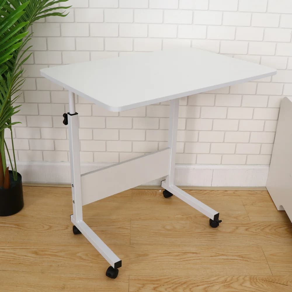 Comodino mobile Supporto per laptop multifunzionale Tavolino sollevabile per la stanza di casa (60x40 bianco)