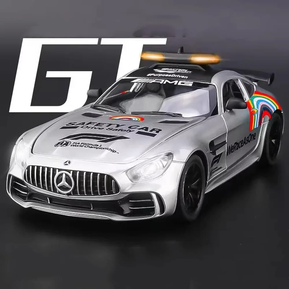 1:24 Lega GTR F1 Auto di sicurezza Visione GT Giocattolo Modelli pressofusi Suono Luce Veicoli Porte aperte Auto Giocattoli educativi per bambini