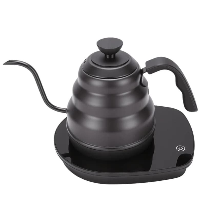 Gooseneck Electric Kettle 600ml Stainless Steel Variable Frequency Heating Pour Over Coffee Timer Home EU
