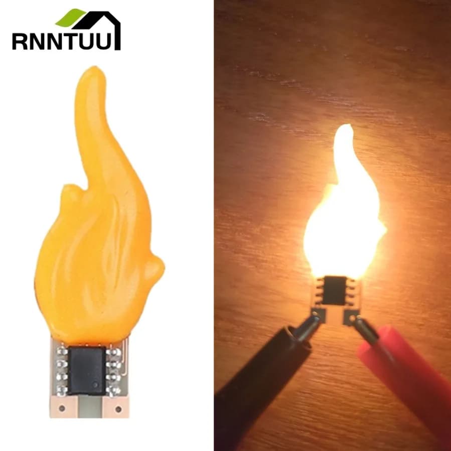 3V candele Flash Edison Flame LED filamento Led COB 2200K diodo fai da te candela luce festa di compleanno decorazione lampadina accessori