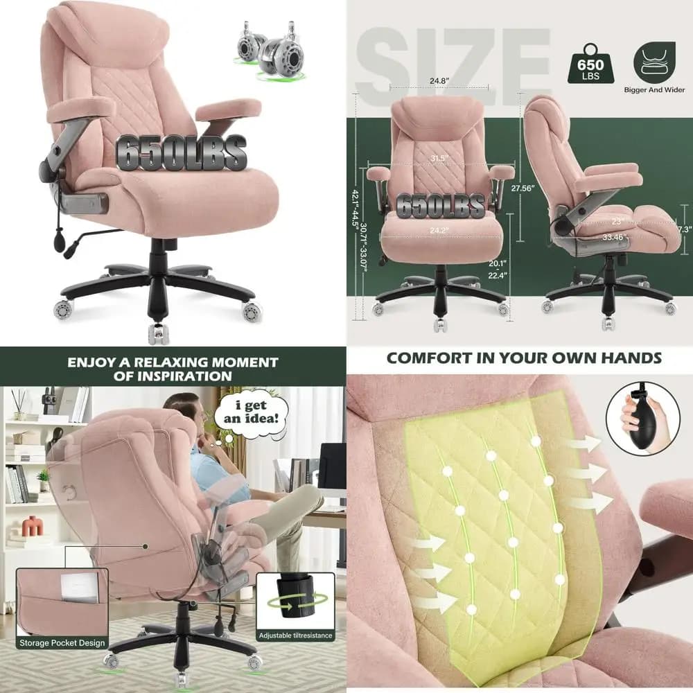 "sedia da ufficio direzionale ergonomica con cuscino a molle spesso e supporto lombare regolabile"