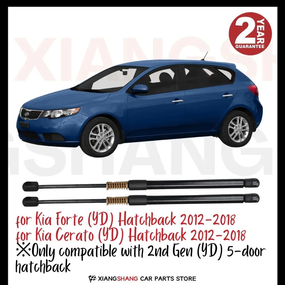 2pcs Rear Auto Open With Spring Damper for Kia Forte (YD) Hatchback 2012-2018 Trunk Boot Gas Charged Gas Struts