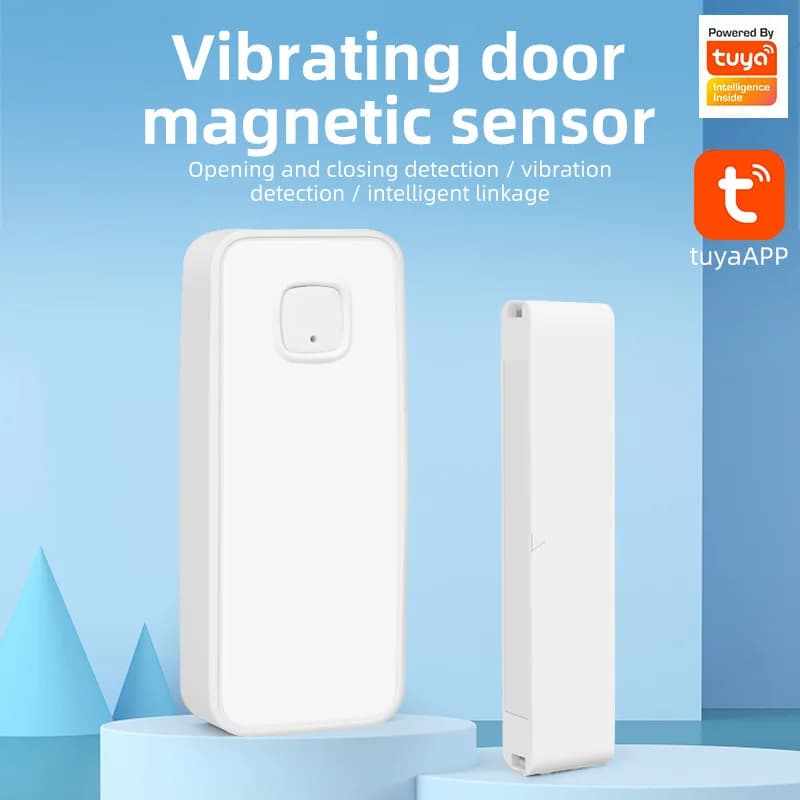 Sensore magnetico per porta con vibrazione wireless, sensore magnetico per finestra, isolamento domestico, monitoraggio remoto, allarme telefonico antifurto