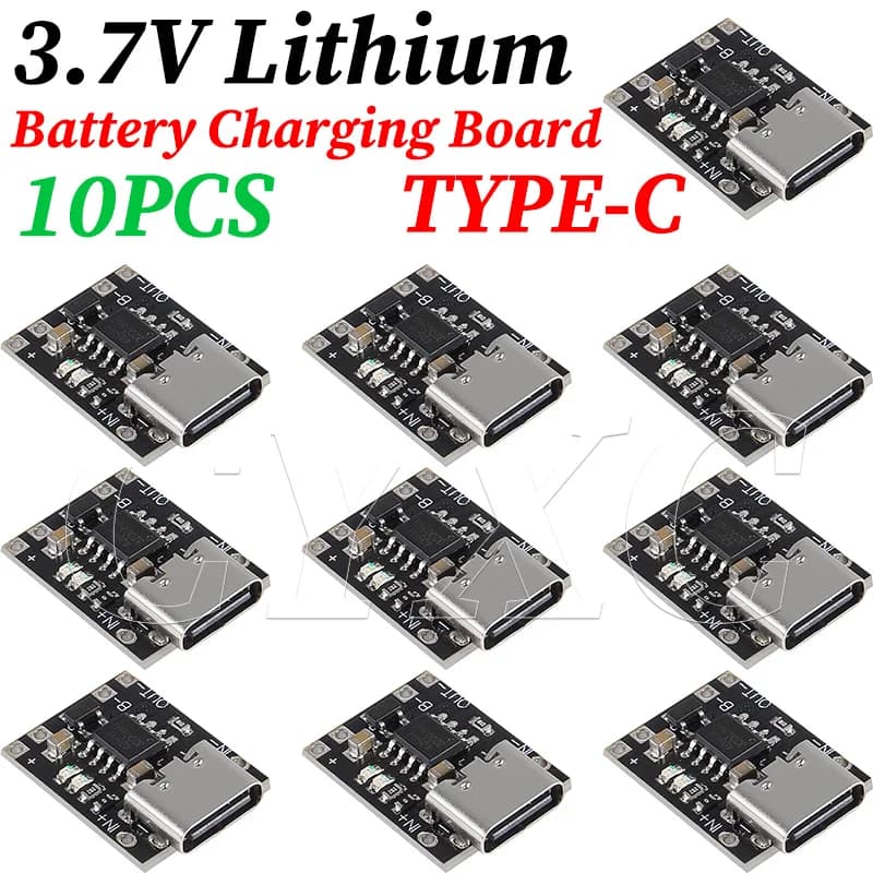 3.7V Lithium Battery Charging Board with Protection Type-C USB C Li-ion Battery Charging Board