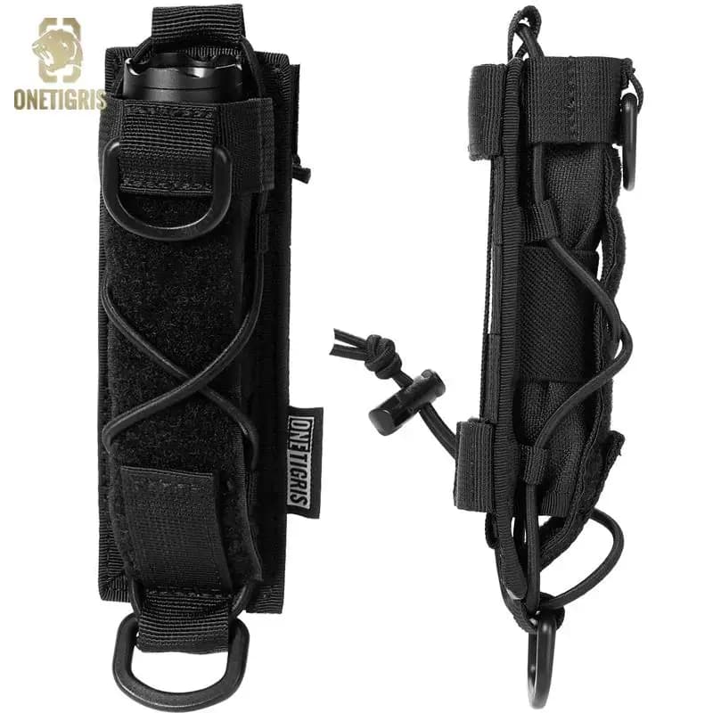 ONETIGRIS Flashlight Holster Molle supporto per torcia per cintura Tactical Pouch Torch strumento manuale lineare trasporto orizzontale