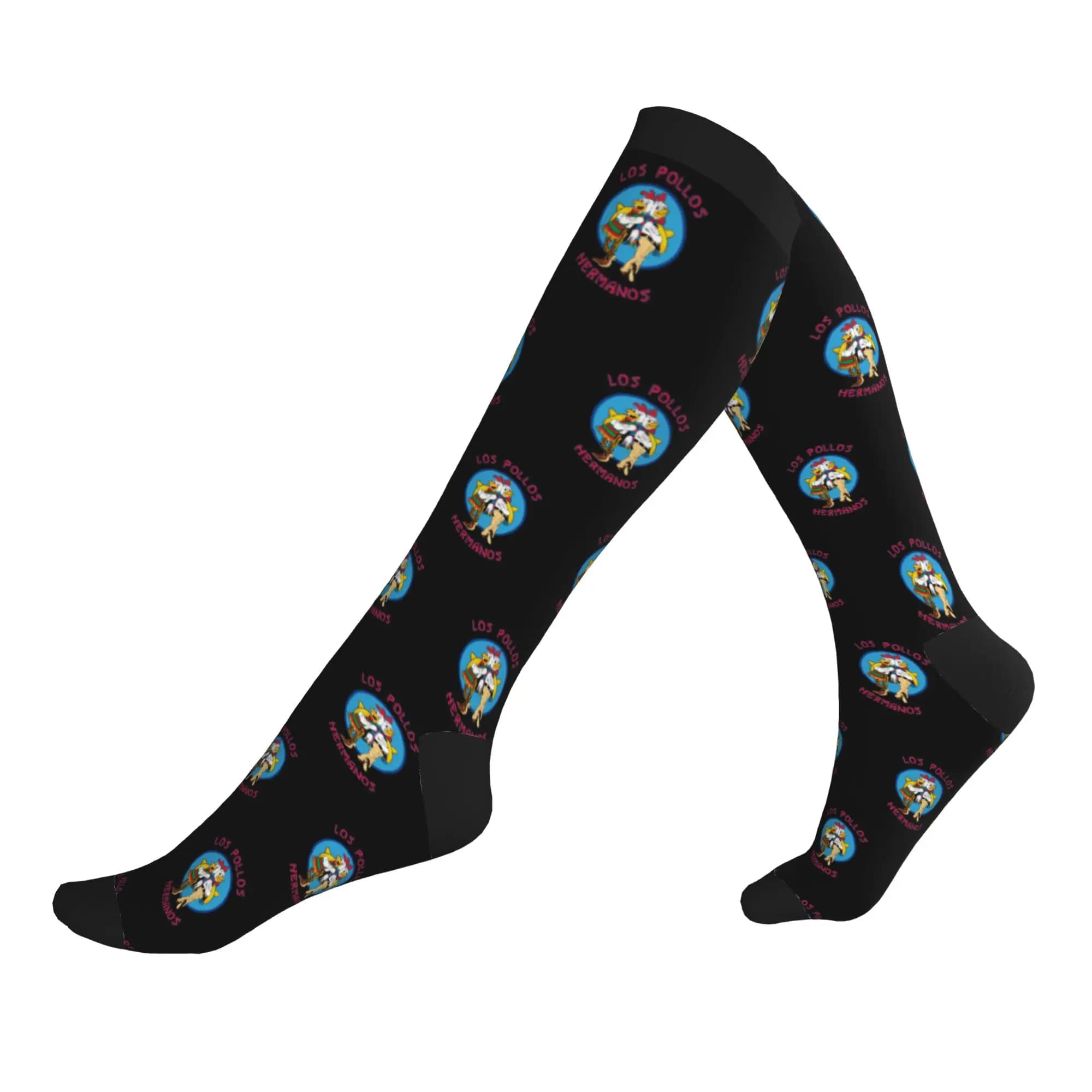 Los Pollos Hermanos Breaking Bad Socks for Men Women Stretchy Summer Autumn Winter The Chicken Brothers Sports Compression Socks