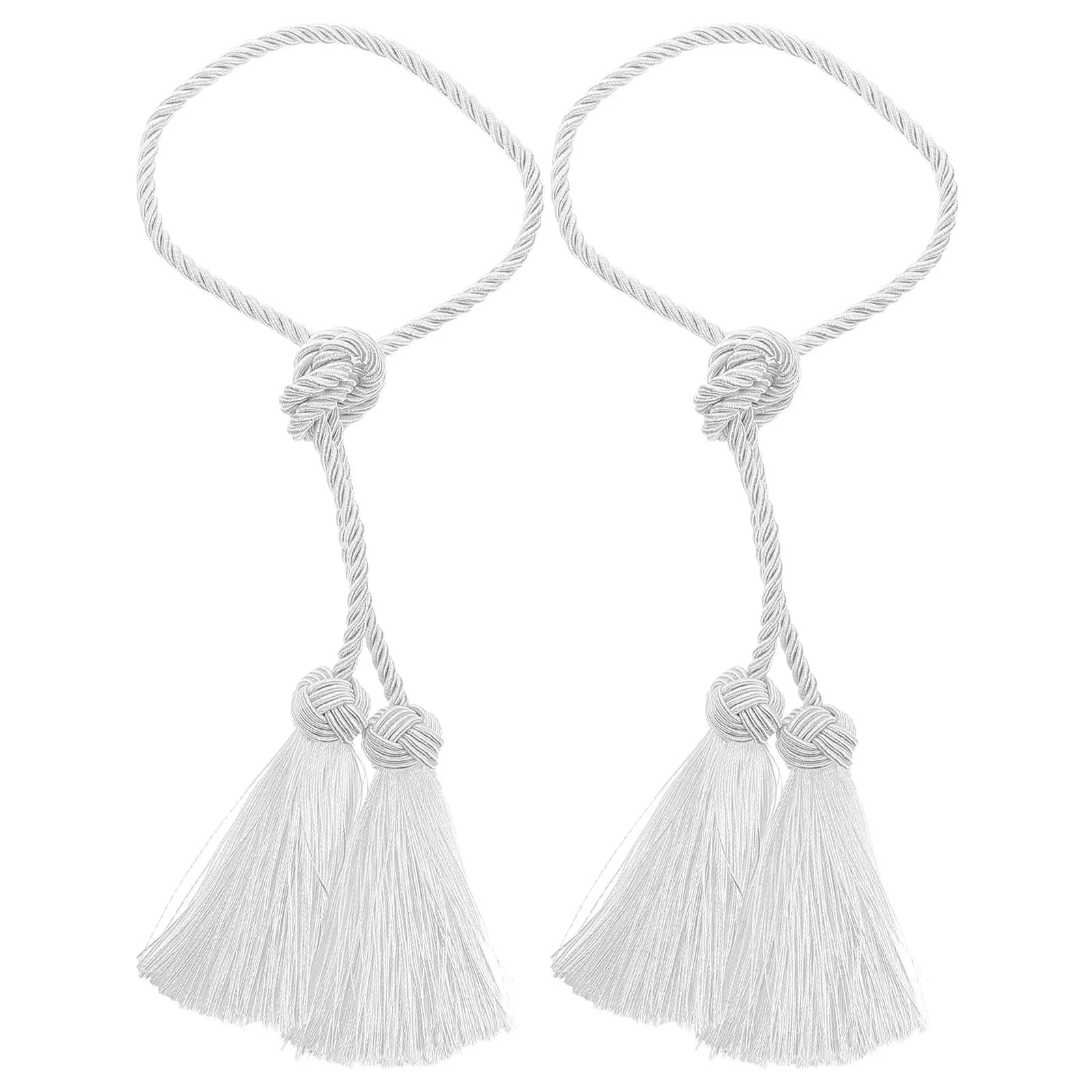 2Pcs Curtain Tiebacks Creative Tassel Holdbacks Simple Style for Bedroom Living Room Office Decorative Curtain Ties Drapes