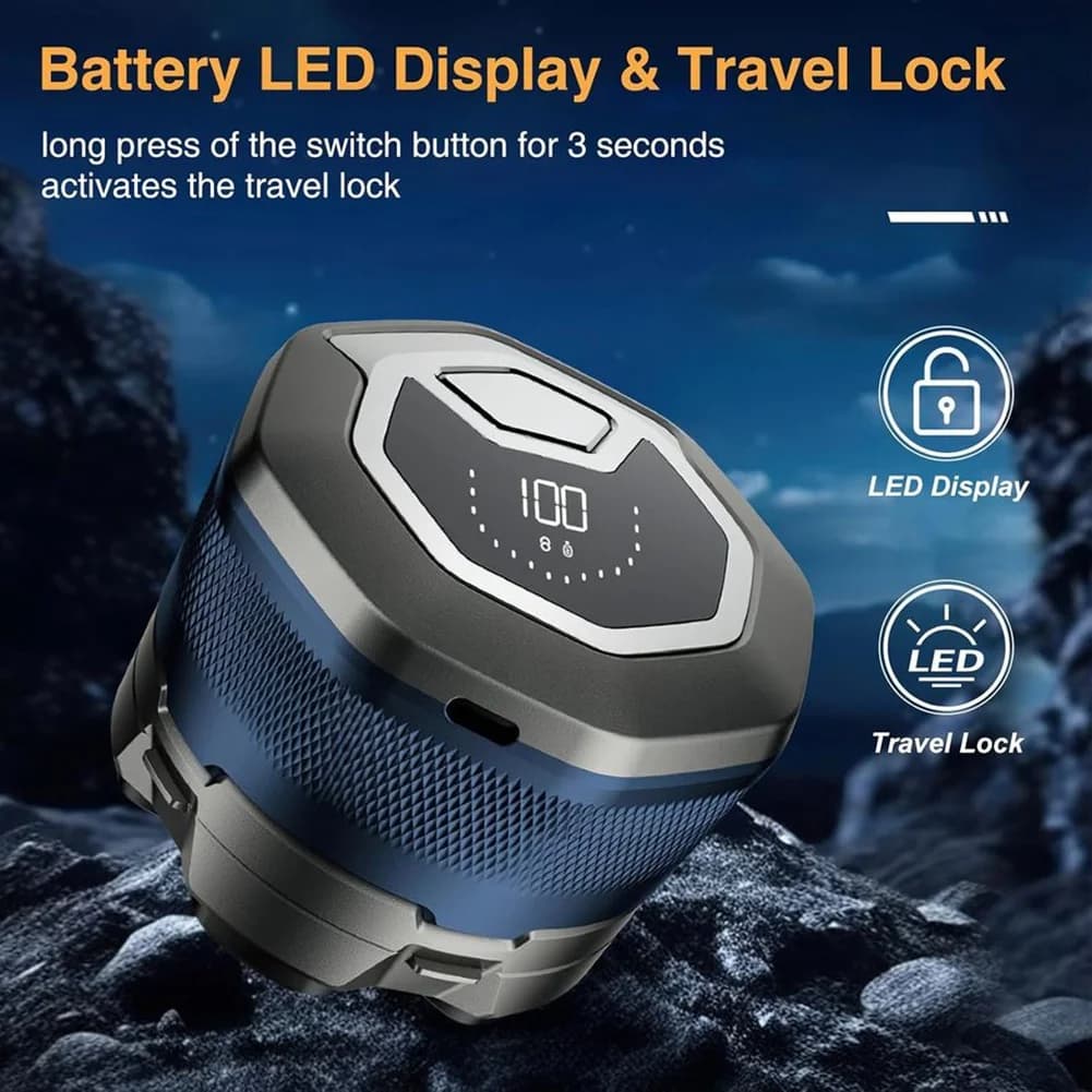 A65T- Electric Shaver for 6D Headboard Magnetic Rechargeable LED Display Waterproof Haircuts for Shaving Bald Men's Shaving
