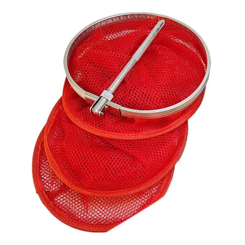 Borsa per la raccolta del cestino della rete da pesca per pesci borsa per la raccolta della rete di Nylon cattura all'aperto leggera pieghevole trappole per esche cestino gabbia per borsa per granchi