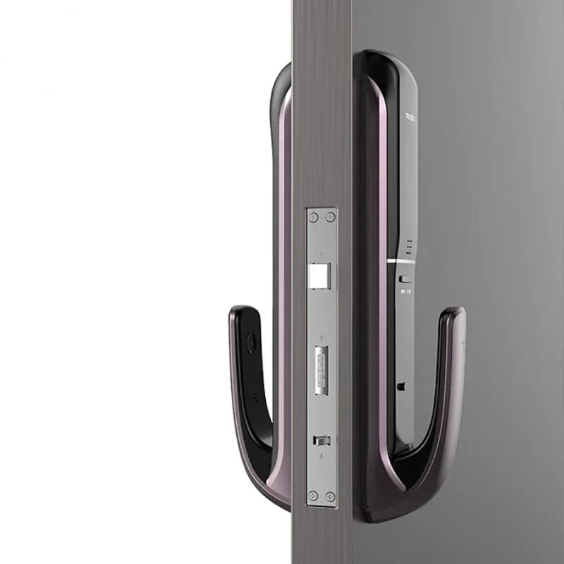 Serratura per porta con tastiera digitale Serratura per porta intelligente push pull digitale intelligente con impronta digitale biometrica